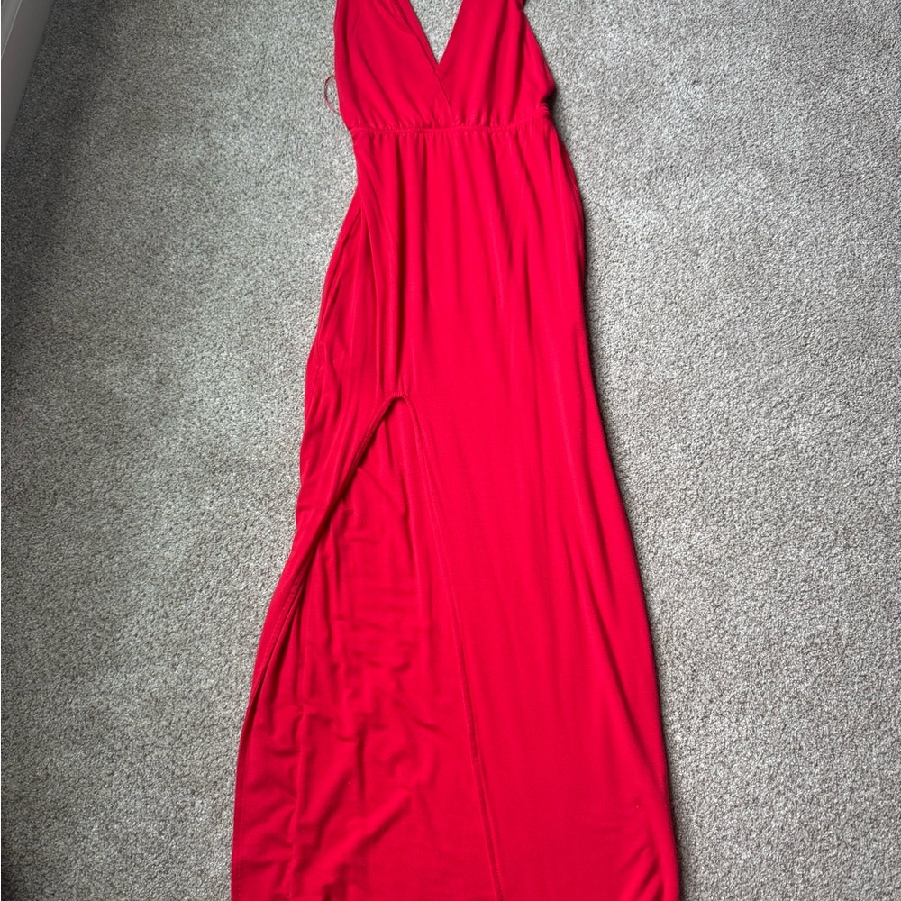 Elegant Red Maxi Dress